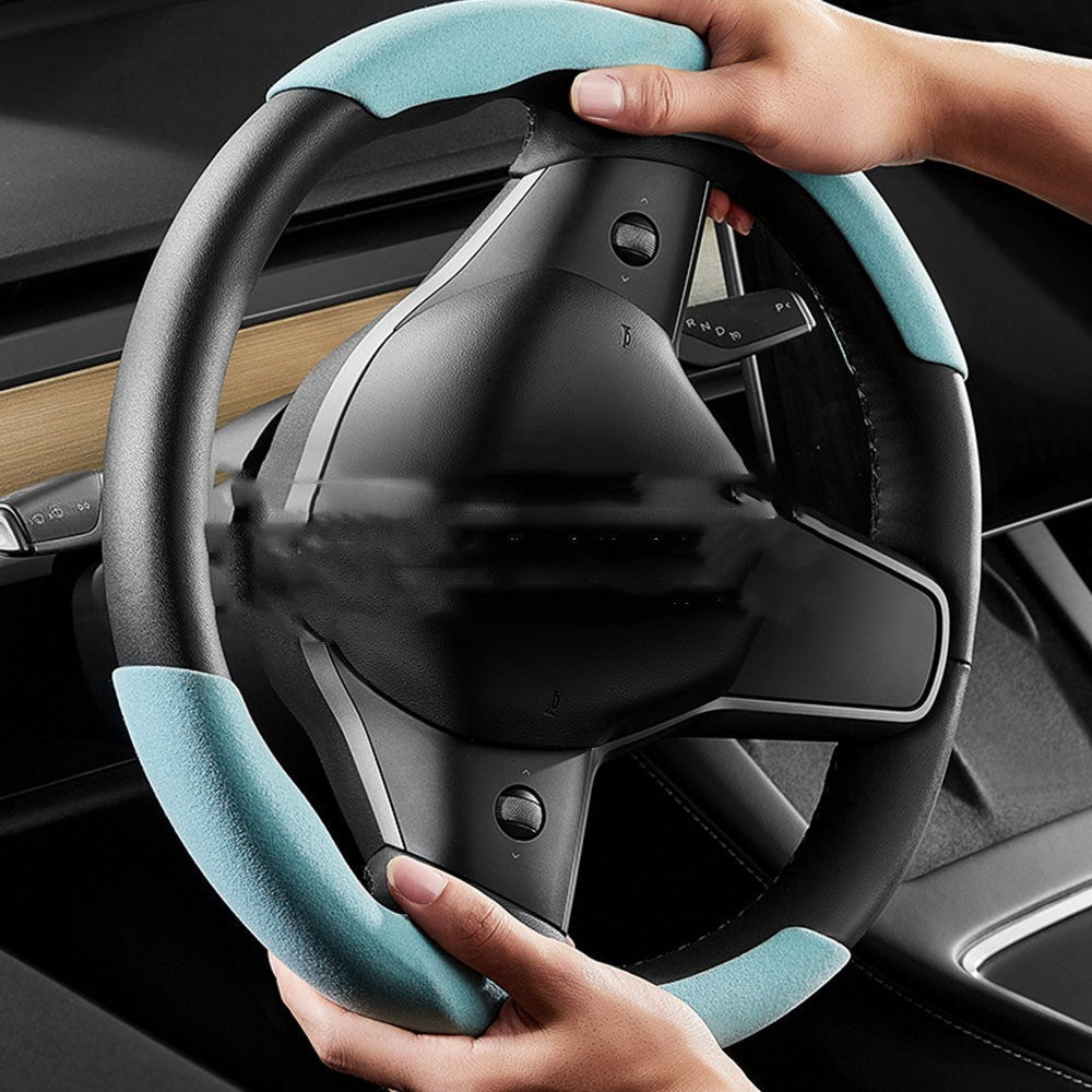 Upgrade Your Driving Experience with the Fur Anti-skid Steering Wheel Handle Cover
